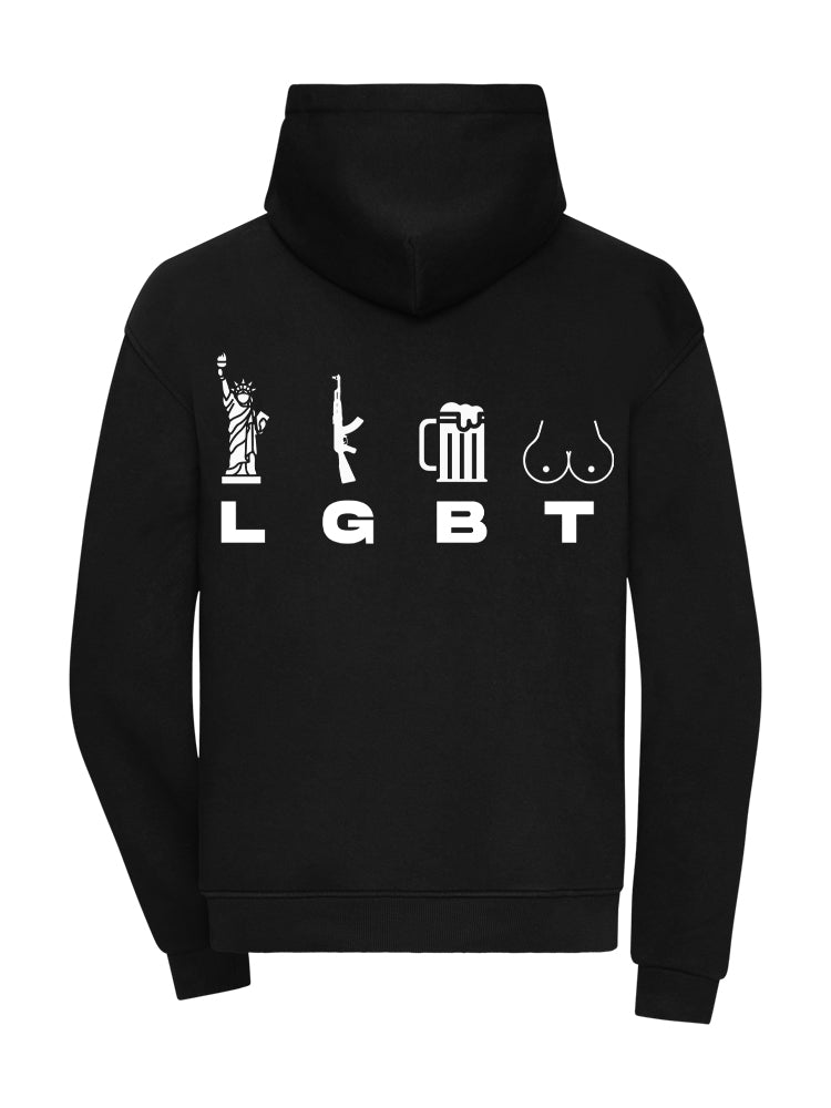 LGBT HOODIE 360GSM OVERSIZE BLACK (BACKPRINT)