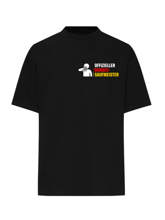 BUNDES SAUFMEISTER T SHIRT OVERSIZE BLACK (FRONTPRINT)