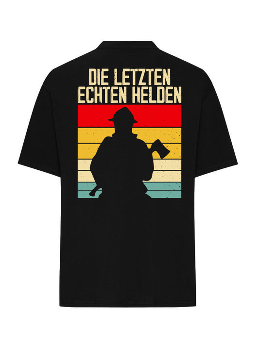 DIE LETZTEN ECHTEN HELDEN T SHIRT OVERSIZE BLACK (FRONTPRINT)