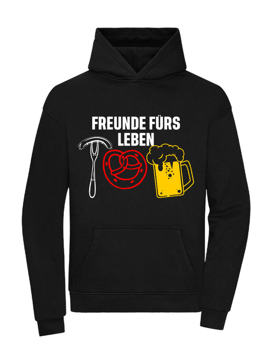 FREUNDE FÜRS LEBEN 360GSM OVERSIZE BLACK (FRONTPRINT)