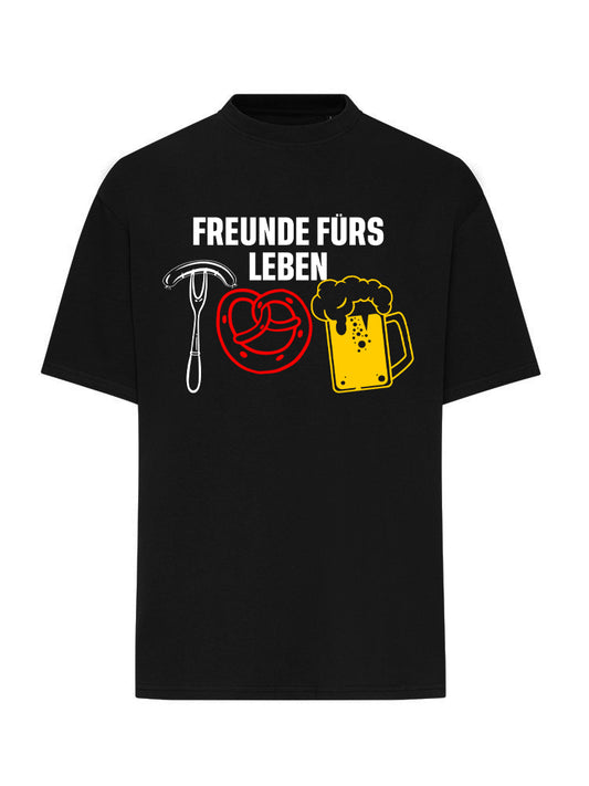 FREUNDE FÜRS LEBEN T SHIRT OVERSIZE BLACK (FRONTPRINTT)